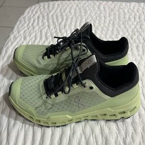 On Running Light Green and Black Women's Sneakers